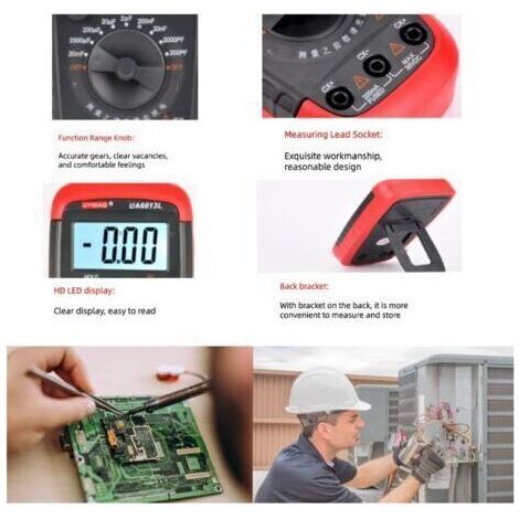 Capacimètre professionnel, testeur de capacité numérique 0,1 pF - 20000uF, avec compteur de capacité à rétroéclairage LCD (1/3)