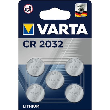 Pila de boton varta litio cr2032 3v 5 piezas en blister