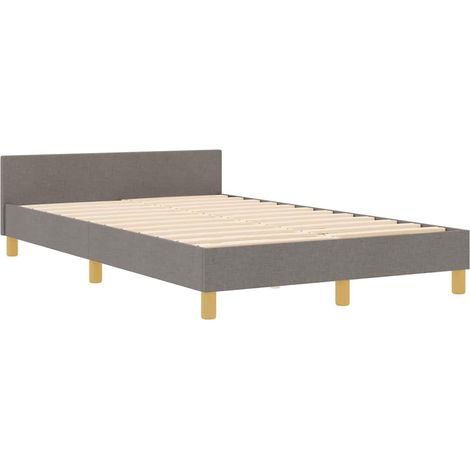 Struttura del letto con testiera Talpa 120 x 190 cm Tessuto vidaXL (1/5)