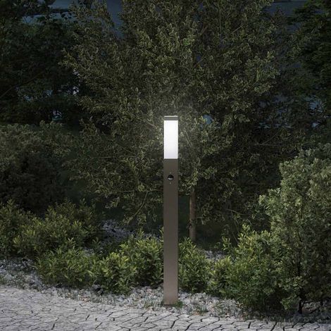vidaXL Lampada a paletto con sensore 80 cm Acciaio Inox IP44