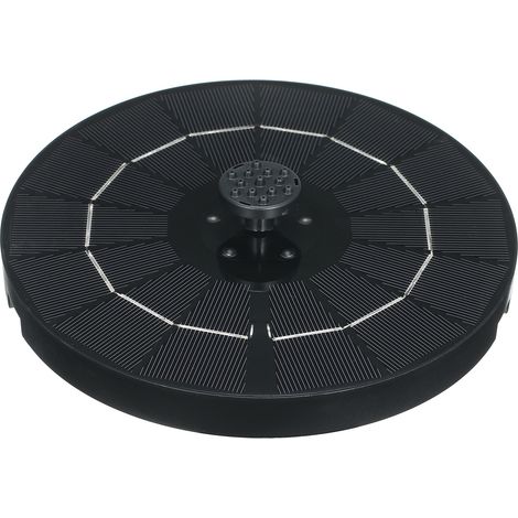 Fontaine solaire 3,8 W avec pompe à eau solaire, batterie 2200 mAh, 5 LED multicolores et 6 buses, idéale pour les bains d'oiseaux, les bassins et les jardins. (1/5)