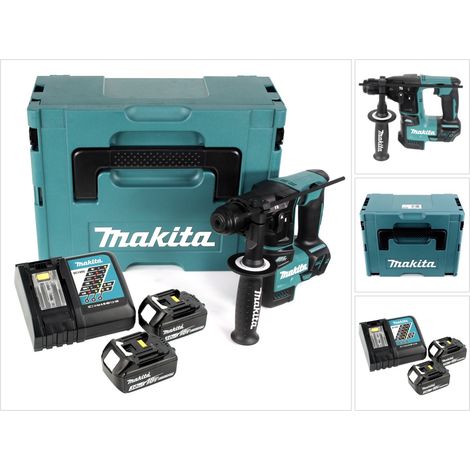 Makita DHR 171 RFJ Tassellatore a batteria 18V / 1,2J / SDS Plus + 2x Batterie 3,0 Ah + Caricabatterie + Valigetta Makpac (1/5)