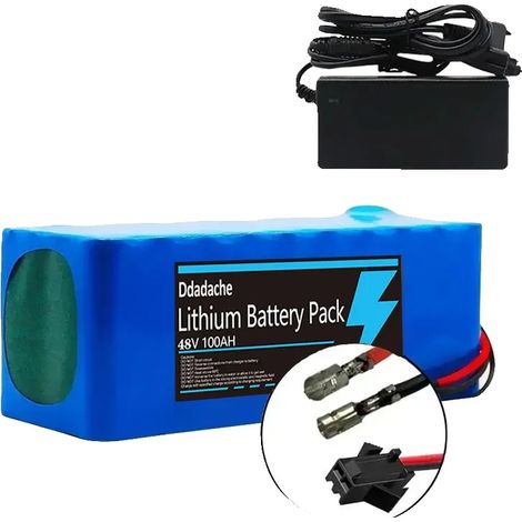 Batterie Lithium-ion, Capacité 100Ah, Tension 48V, Chargeur-Bullet-SM (1/2)