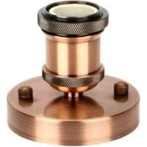 Edison Douille De Lampe E27 Vintage Adaptateur Lumière Socket Rétro Lustre Sans Fil En Céramique à L'intérieur, 1 Pack, Laiton Antique Rouge (1/5)