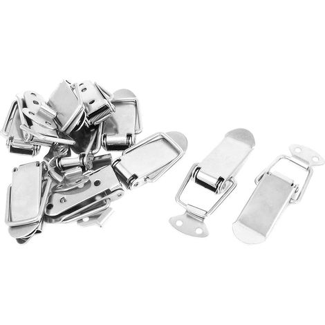 11 pièces argent ton métal fédéral boîte à outils en acier inoxydable loquet bascule