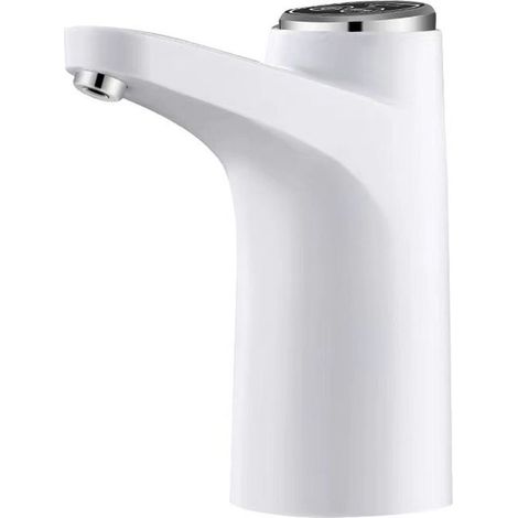 Pompe à eau électrique sans fil pour bidon 18.9L distributeur d'eau automatique pompe de baril robinet rechargeable blanc 03 (1/5)