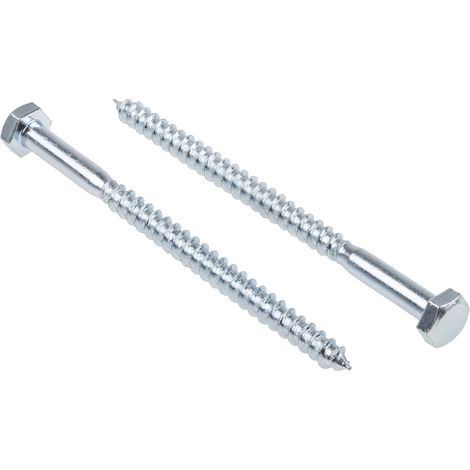 Vis tire-fond, 6mm x 90mm, en Acier ( Prix pour Sachet de 50 )