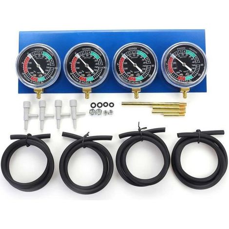 4 pièces, jauge de vide pour carburateur moto, équilibreur cylindres 2 et 4 temps, kit synchronisation carbu, mécanicien amateur et professionnel (1/3)