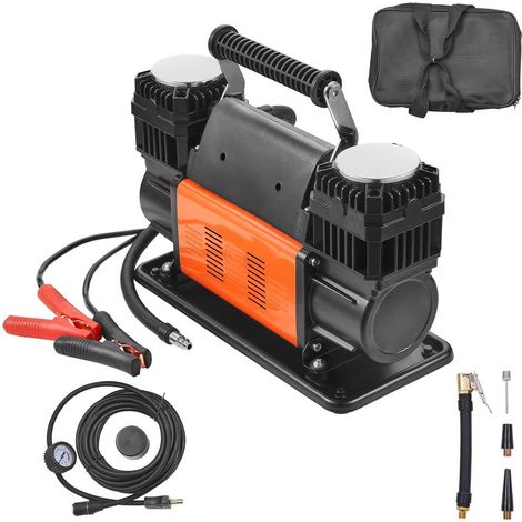 Pour 4x4 camion SUV camping-car gonflage rapide compresseur d'air 12V robuste double cylindre 300 L/min 10,3 bar (1/5)