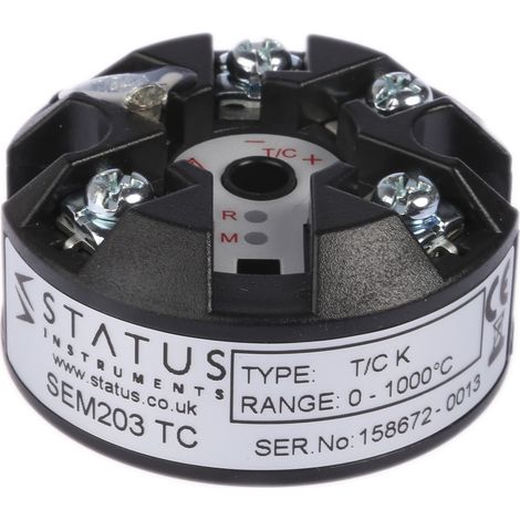 Émetteur de température RS PRO, pour TC E, J, K, N, R, S, T, 830 V c.c. ( Prix pour 1 )