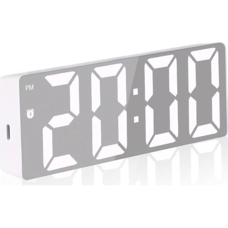 Réveil Numérique LED, Horloge de Chevet, Réveil Alimenté par USB, avec 3 Modes de Répétition, Matin Numerique avec Temps Date (1/5)