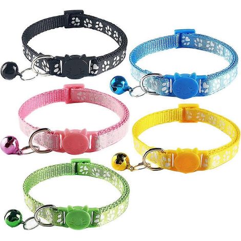 Collar ajustable con cascabel para gatos (15 unidades, varios colores) (1/5)