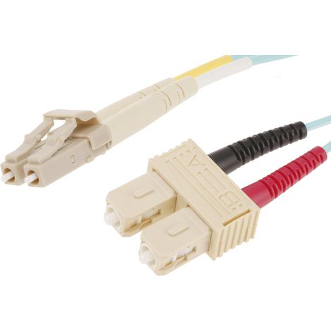 Câble fibre optique RS PRO 2m Avec connecteur / SC, OM3 Multi-mode ( Prix pour 1 )