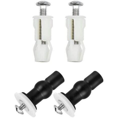 Pack of 4 Toilet Seat Hinge Fixings Toilet Lid Expansion Screws Toilet Lid Fixing Toilet Seat Screws Set, Toilet Lid Replacement Parts (1/5)