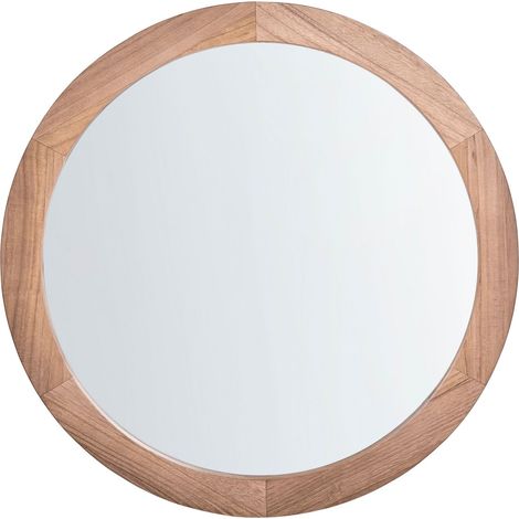 Specchio da parete con cornice in legno di paulownia marrone chiaro Lasalle (1/5)