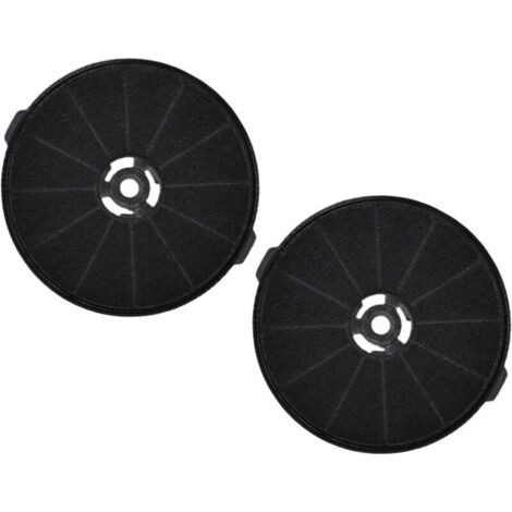 Lot de 2 filtres à charbon actif pour hottes de cuisine, 140 x 25 mm, système de purification de l'air, accessoires de ventilation, installation facile. (1/4)