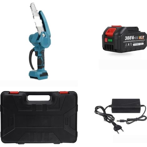 6 Pouces 1200W Mini scie à élaguer électrique sans Fil scie à chaîne à Main sans Brosse scie électrique à Bois Outil de Coupe Outil de Jardin (Color : 2, Size : W) (1/5)