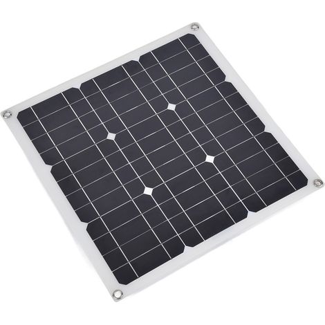 Kit de panneau solaire 30 W comprenant un panneau solaire monocristallin en silicium, un chargeur de batterie, un régulateur 10 A et une alimentation USB 18 V/5 V. (1/5)