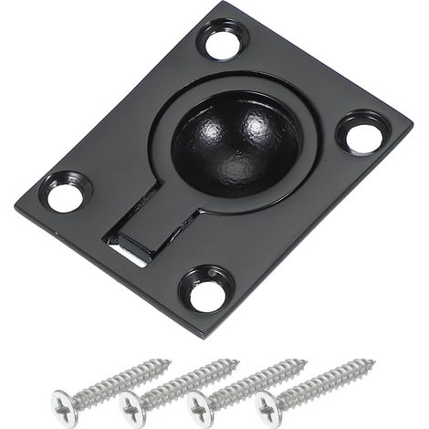 4,8 x 3,8 cm (1-7/8 Zoll x 1-1/2 Zoll) versenkter Griff – Quadratischer Türgriff aus Edelstahl 316, verdeckter Lukenverschluss (Schrauben im Lieferumfang enthalten) – Geeignet für Schifffahrt, Nautik (1/5)