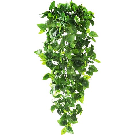 Plante Suspendue Artificielle - 110 cm - Feuillage Synthétique en Tissu et Fil Métallique - Décoration Murale Intérieure Extérieure - 1 Pièce (1/5)