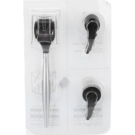 Rouleau à micro-aiguilles 3 en 1 - Compresse froide pour pores, 2 têtes de remplacement 540 aiguilles, soin peau et massage (1/5)