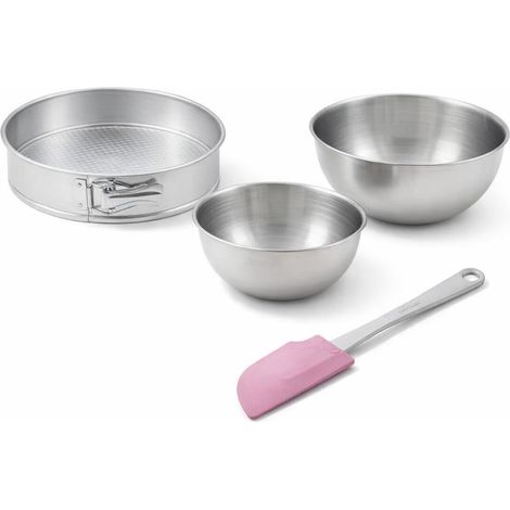 Set de 4 ustensiles de pâtisserie moule à gâteaux bol et spatule pâtisserie Zenker Silver (1/5)