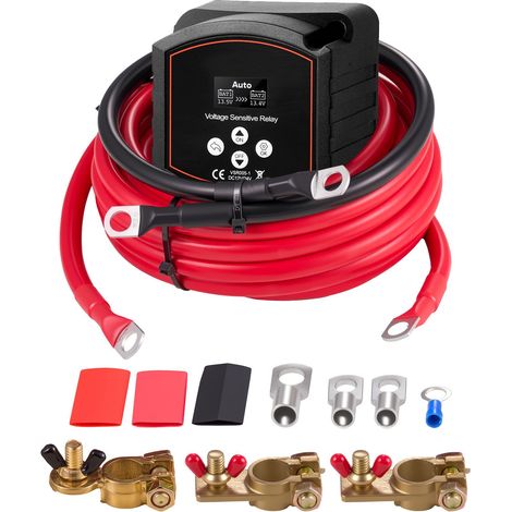 Séparateur de Batterie 12V 300A VSR avec Voltmètre LCD, Compatible Lithium, Manuel et Automatique (1/5)