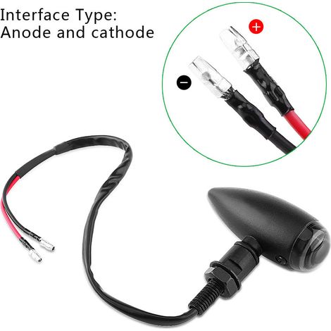 2 pièces Clignotants Moto Ambre en Forme de Balle, Feux de Signalisation Noirs (1/5)