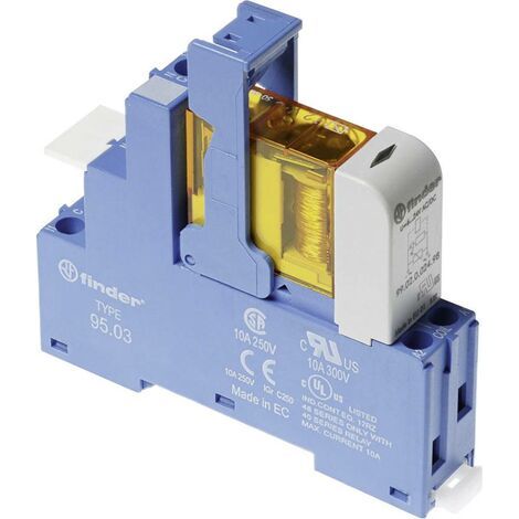 Finder 48.31.8.024.0060 Module relais Tension nominale: 24 V/AC Courant de commutation (max.): 10 A 1 inverseur (RT) 1 (1/2)