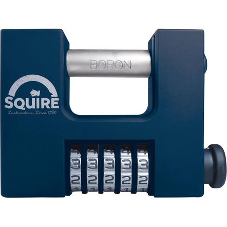 Squire CBW85BX Hi-Security Shutter Combination Padlock – 83mm, Heavy-Duty, Boxed Security Lock