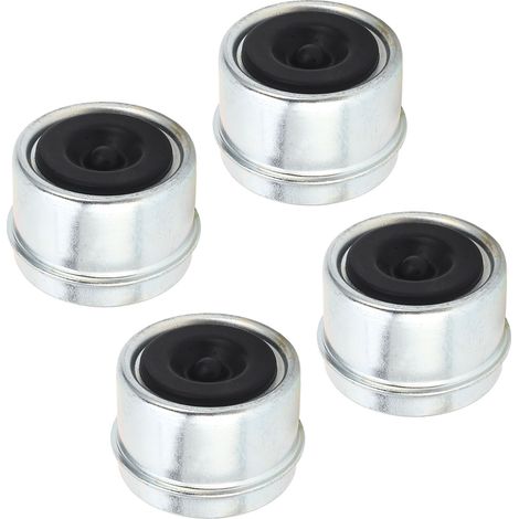 Lot de 4 bouchons anti-poussière de roulement 1,98 pouces pour moyeux de remorque 2000-3500 lbs, capuchons d'essieu avec joints en caoutchouc, protection étanche pour roues de caravane. (1/5)