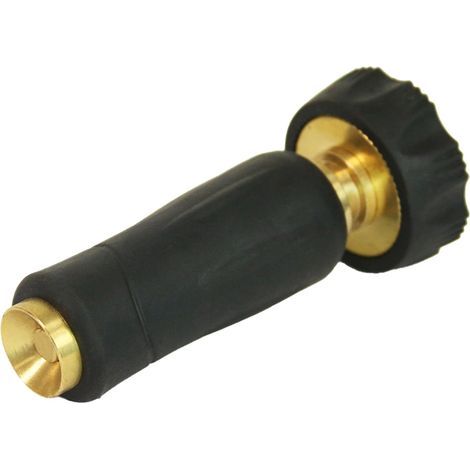 Chapin 6-9472 : Buse de tuyau d'arrosage haute pression en laiton de 8,9 cm, buse de tuyau d'arrosage réglable, jardinage, arrosage et irrigation, nettoyage extérieur, noir (1/4)