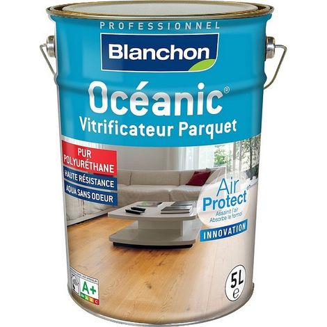 Blanchon – Vitrificateur parquet professionnel 5L – Finition brillante – Acrylique pour bois dur – Rendement 10m²/L – Lessivable