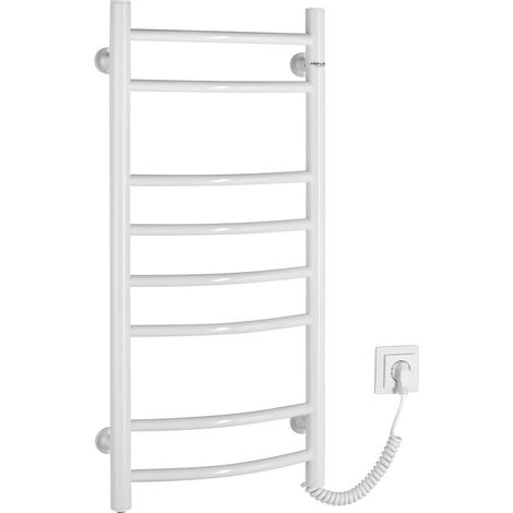 Radiateur sèche-serviettes électrique SUPE, 360x800mm, 107W, blanc (1/4)