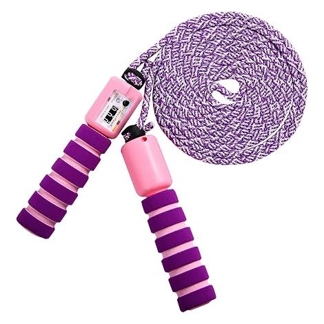 Children's Skipping Rope, Skipping Rope Counter, Adjustable Built-in Counter and Soft Handle for Fitness School Game or Activity