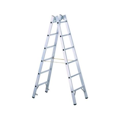 Stehleiter 2x6 Sprossen Alu.Leiterlänge 1780mm Arbeits-H.b.ca.3000mm ZARGES (1/5)