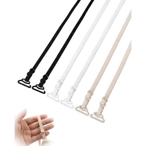 Attache Bretelle Soutien Gorge 3 Pièces Anti Glisse Réglables, Clips pour Maintien Parfait des Bretelles, Confort Invisible (Noir, Blanc, Nude) (1/5)