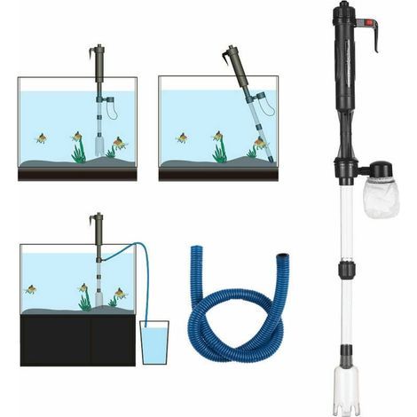 Aspirateur pour aquarium et siphon Aquarium électrique réservoir de poissons changeur d'eau laveuse à sable aspirateur Siphon actionné gravier outil de nettoyage d'aquarium , Prise UE (1/5)