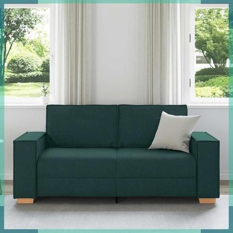 Canapé 2 places - 4104985 - Vert foncé - Tissu 100% polyester - 180x78x84 cm (1/5)