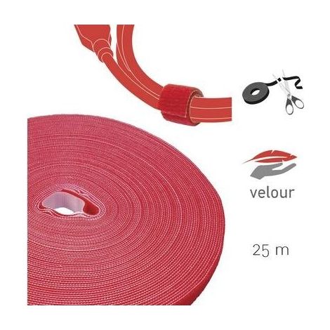 Label-the-Cable rotolo in Velcro PRO 1260 rosso 25 metri (1/5)