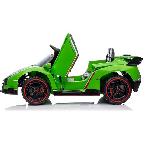 Voiture électrique Lamborghini 12V 2 moteurs portes ciseaux lumière LED klaxon MP3 USB siège large 3 vitesses télécommande enfants 3+