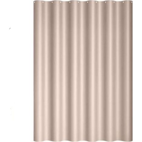 Insert de rideau de douche, rideaux de salle de bain hydrofuges, œillets antirouille en haut, ourlet lesté en bas, lavable en machine (6 pièces, beige) (1/4)