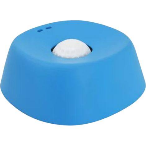 Fressnapf für Hunde, Fressnapf für Flüssigkeiten, rutschfester Knochenbrühennapf, blauer Napf mit weißem Ball.