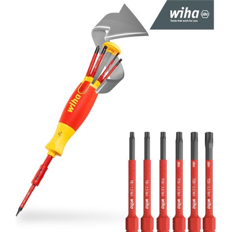 Wiha Tournevis avec magasin d'embouts LiftUp electric TORX® avec 6 slimBits. (41157) (1/5)