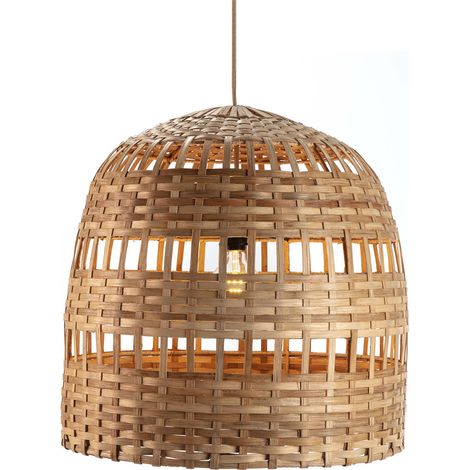 Plafonnier 60x60x60 Osier Naturel (1/2)