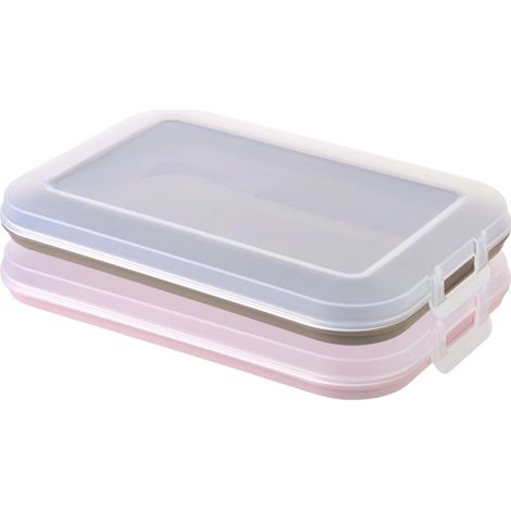 Lot de 2 boîtes à charcuterie avec plateau de service intégré, boîtes de rangement, empilables, sans BPA, fournitures de cuisine, en plastique (1/5)