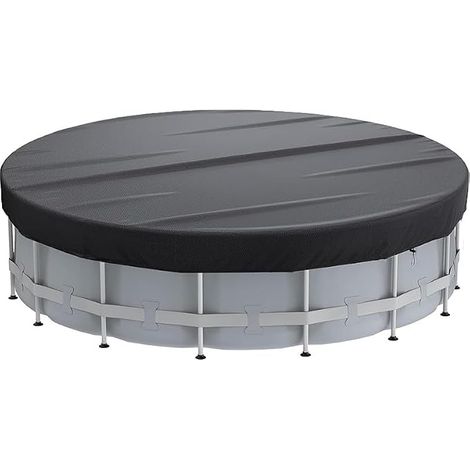 Bache Piscine Ronde 427, 420D Oxford Tissu Bache Hivernage Piscine Hors Sol, BâChe de Piscine Ronde ImperméAble Et IndéChirable (1/5)