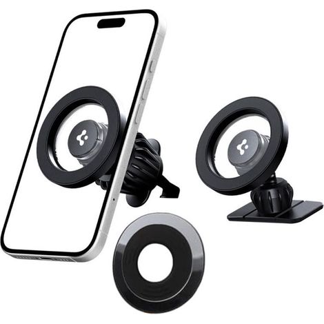 Support de téléphone Spigen MFT13 MagSafe pour voiture - Noir