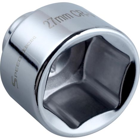 Clé à douille pour filtre à huile de 27 mm, clé à profil bas, outil de retrait de filtre à huile, douille à 6 points, entraînement 3/8", compatible avec véhicules (1/5)
