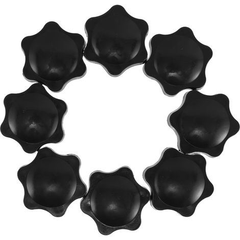 8 Pièces Écrou à Poignée Étoile avec Trou Traversant en Acier Carbone et Prise Confortable M10 Noir pour Réparation D'outils en Extérieur et Entretien Automobile (1/5)